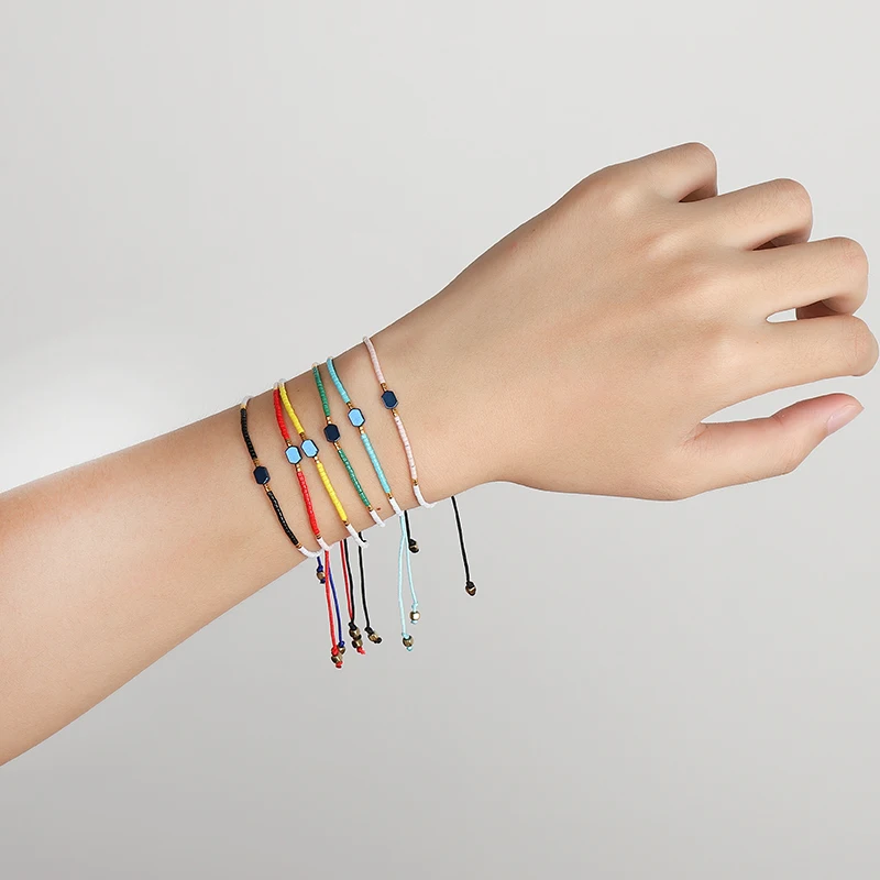 G. YCX Boho Chic Pulseras Seed Beads MIYUKI браслеты для женщин и мужчин Регулируемый Красный
