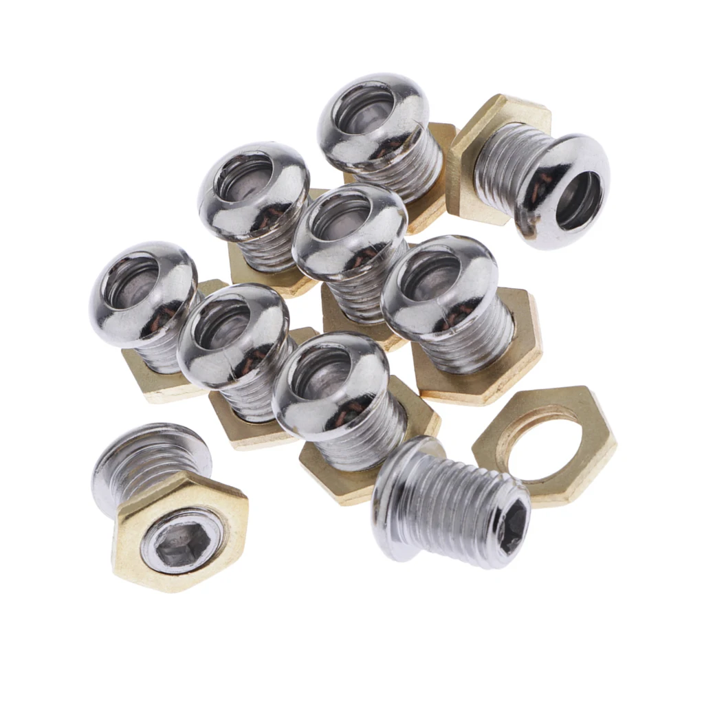 10 Pcs Chrome 1/2&quot Die Cast Drum Air Vent Part For Bass Tom Snare Kit | Спорт и развлечения