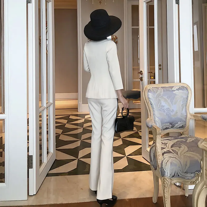 Темпераментный женский костюм 2019 корейская Осенняя тонкая женская куртка с