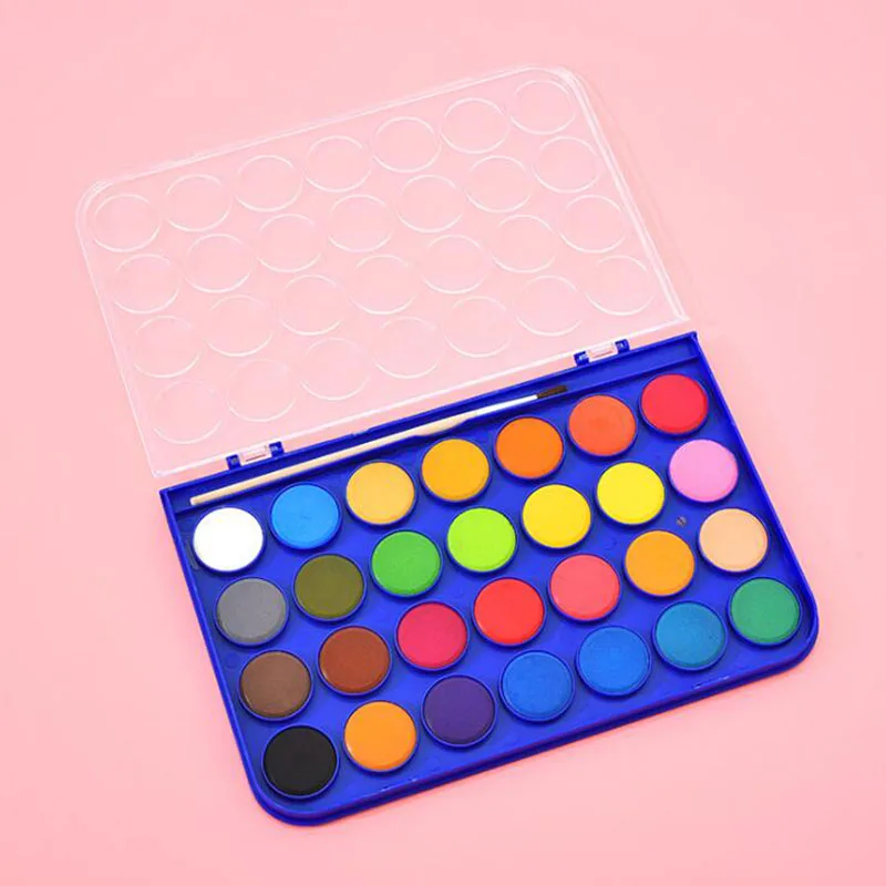 Однотонный цвет оригинальной краски моющийся полусухой акварель Детская