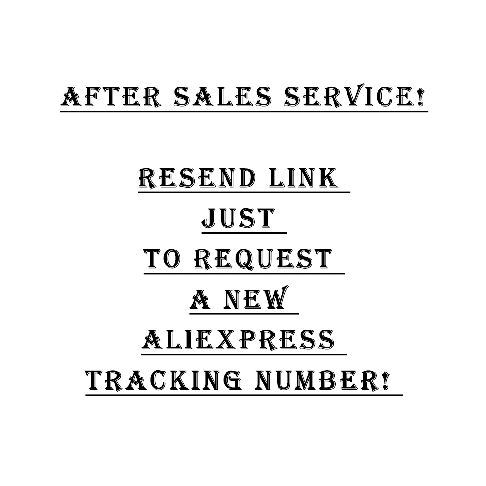 

After Sales Service! Resend Link Just to Request A New Tracking Number!