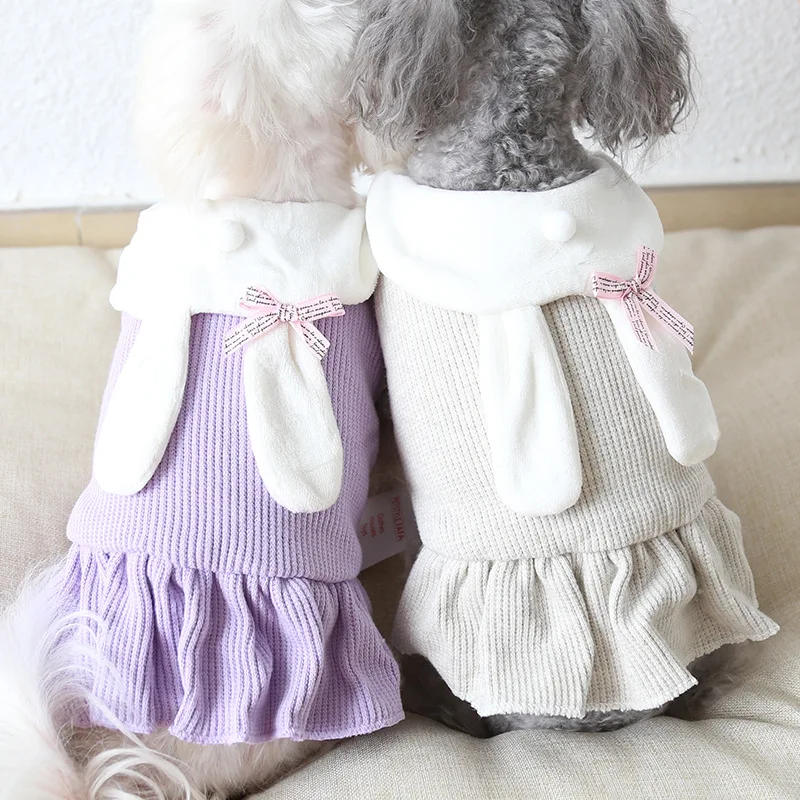 Cute Dog Dress For Clothes Winter Puppy Pet Skirt Cat Clothing Dogs Coat Jacket Chihuahua Yorkshire Ropa Perro | Дом и сад