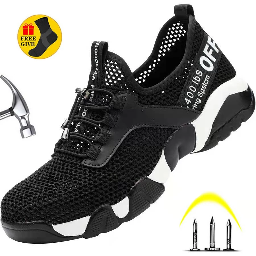 

Summer Men's Big Net Safety Work Boots Breathable Soft And Comfortable Casual Shoes Anti-smashing Anti-Piercing