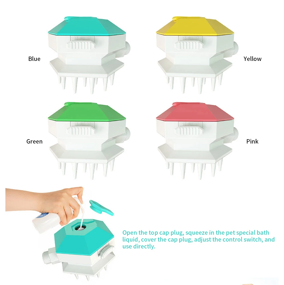 

Pet Dog Bath Brush Comb Multifunctional Massage Brush Shower Deshedding Hair Comb Sprayers For Dogs Cats Pet Bathing Tool