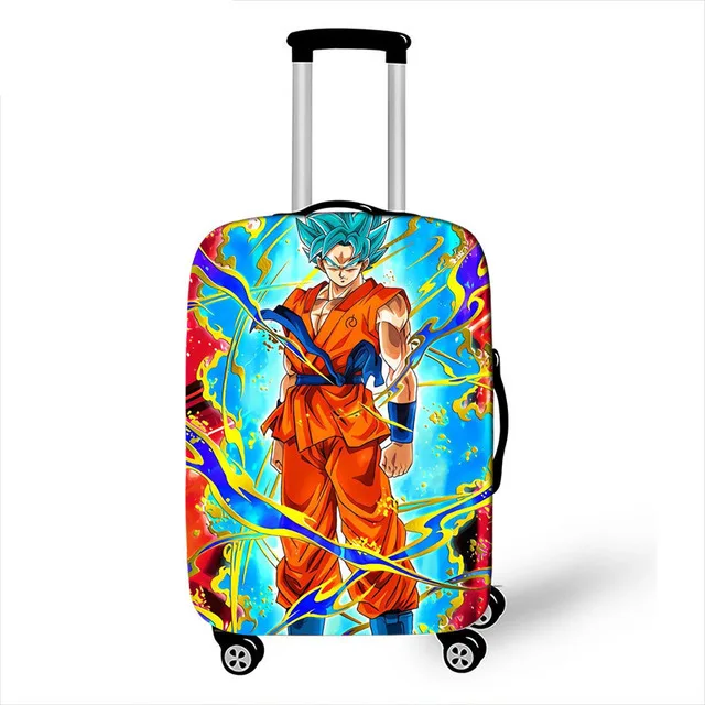 ELVISWORDS Dragon Ball Z чехол для чемодана с принтом для путешествий чемодан протектор для мальчиков девочек тележка прочный защитный чехол - Цвет: Светло-зеленый