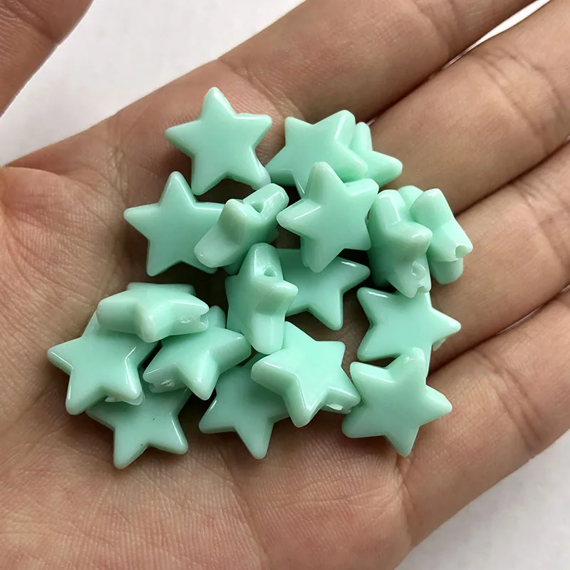 50pcs/pack Charms Beads Candy Color Star Shape Loose Spacer For Children Necklace Bracelet Jewelry Making Wholesale | Украшения и