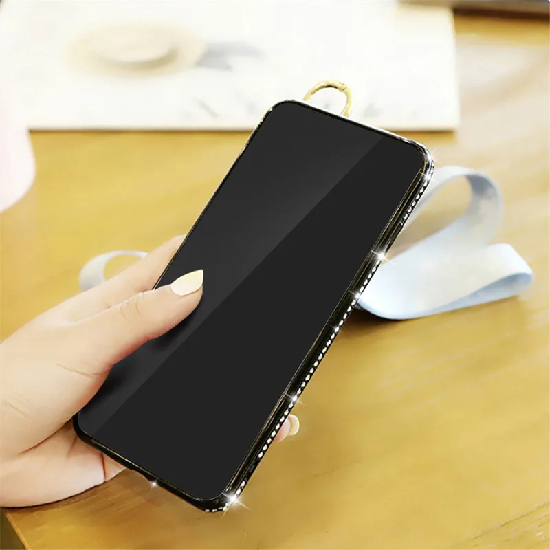 

Flowers Long Short Lanyard Wristband Phone Case Cover Protective Shell For RedMi Mi Note 9 8 8t 9s K20 K30 Pro For XiaoMi 10x 5G