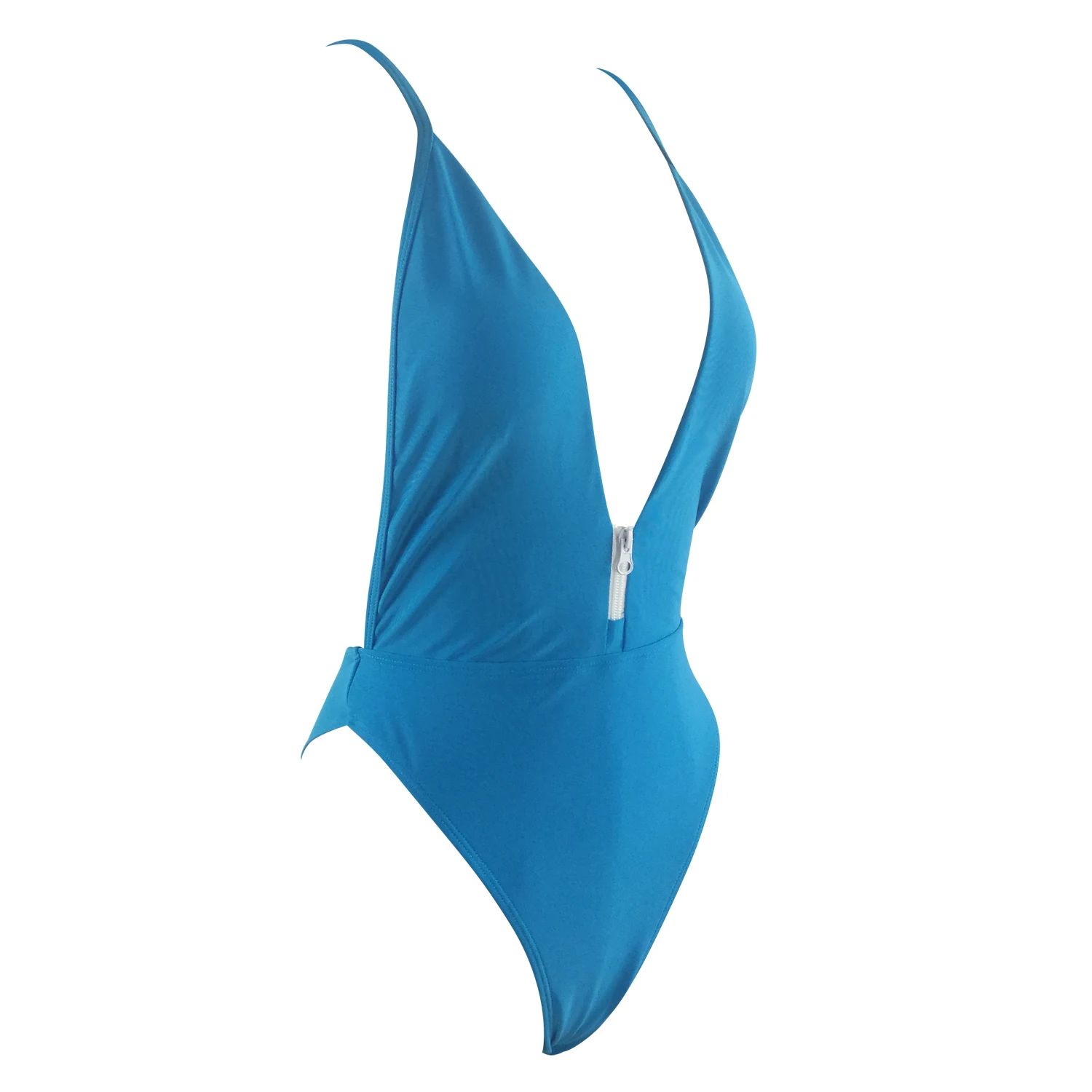 

Women One Piece Zipper Swimming Beachwear Bathing Costume Padded Swimsuits Monokini One Piece Swimwear Beach Bikini