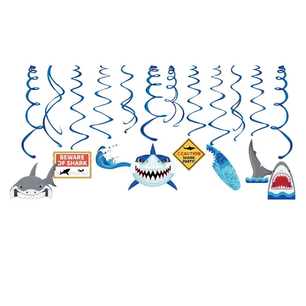 30 шт. синий спирали акулы тематическая вечеринка на день рождения сувениры с