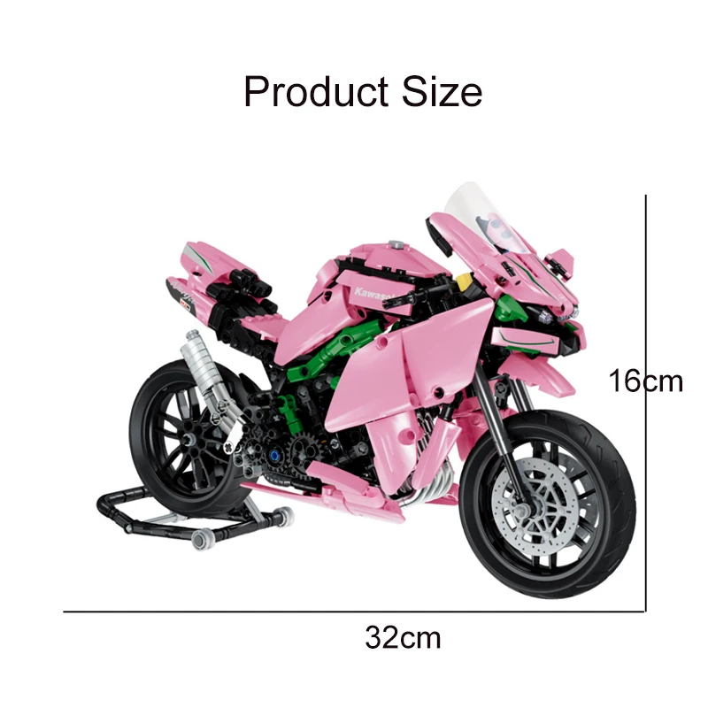 

986pcs City Motorcycle Car Model Building Blocks MOC Racing Motobike Vehicles Bricks Toys for Children Gifts