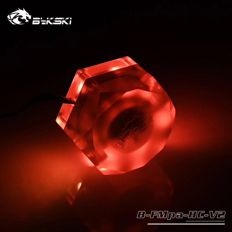 BYKSKI кулер для воды расходомер 6-Way G1/4 нить расходомер установки 5V A-RGB светильник для ореолом Хладагент фильтр водяного охлаждения Cooler