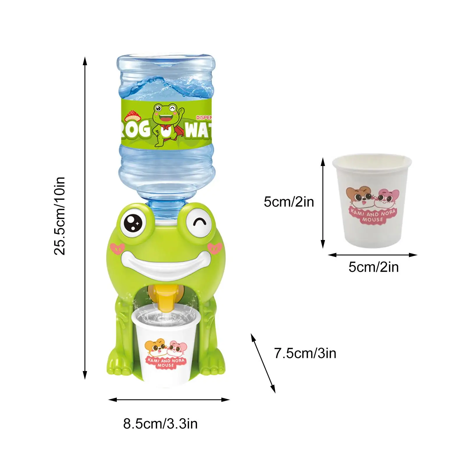 

Children's Simulation Fun Water Dispenser Mini Frog Play House Water Kitchen Toy Education Play Toys For Baby Fountain Model#P