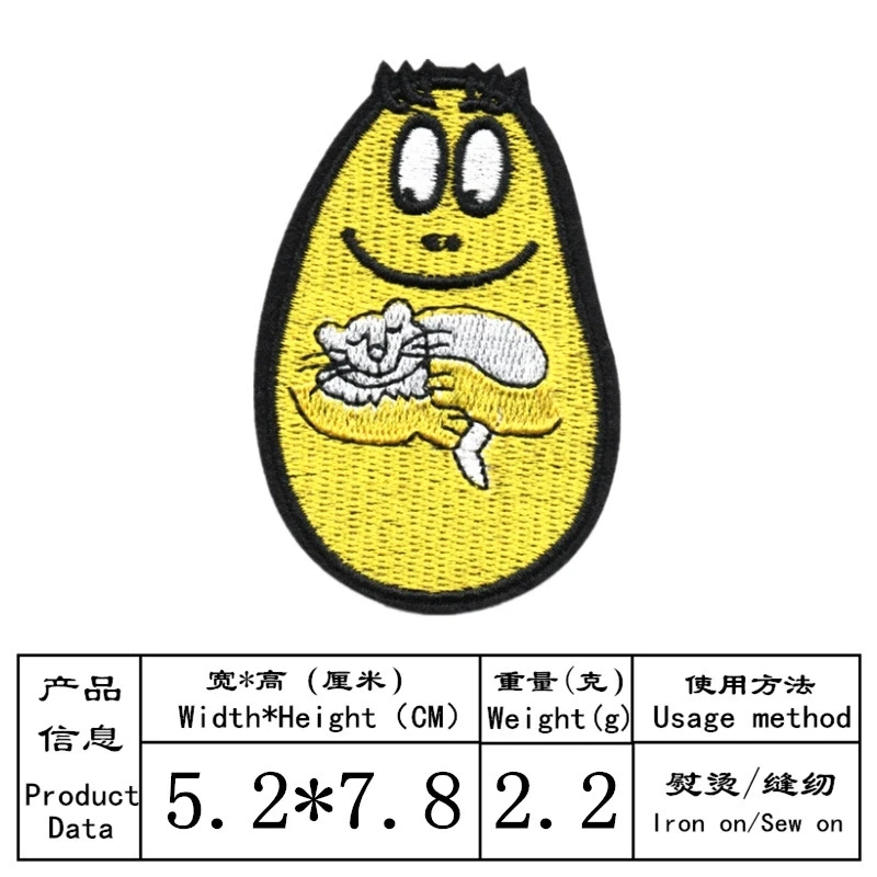 Детская тканевая наклейка с вышитыми животными из мультфильма японский значок