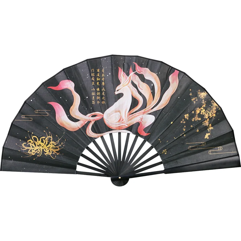 

Ancient Style Crane 10-Inch Folding Fan Men's and Women's Folding Fan Chinese Style Tassel Dance Han Chinese Clothing Accessorie
