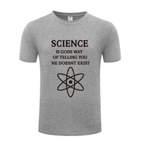funny science is gods atheism atheist religion cotton t shirt costume men o neck summer short sleeve tshirts short clothing