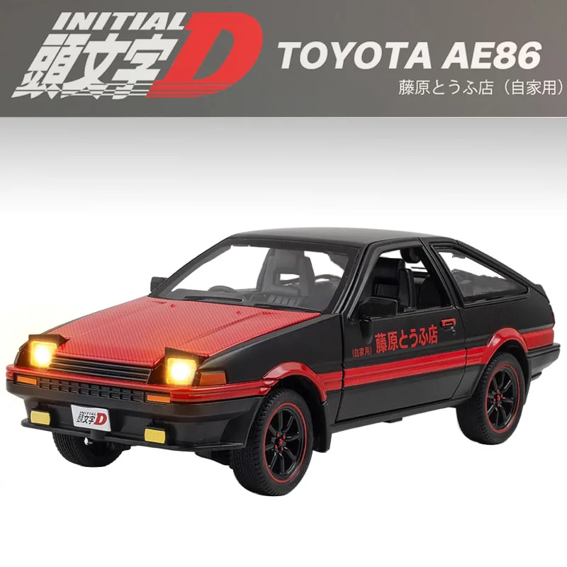 

Модель спортивного автомобиля Toyota AE86 INITIAL D из сплава 1:24, Литые металлические игрушечные транспортные средства, высокая имитация, коллекция,...