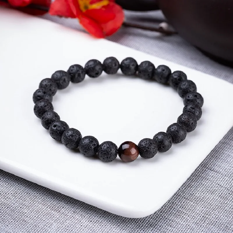 Meajoe 8 мм оригинальный дизайн натуральные браслеты для йоги тигровый глаз