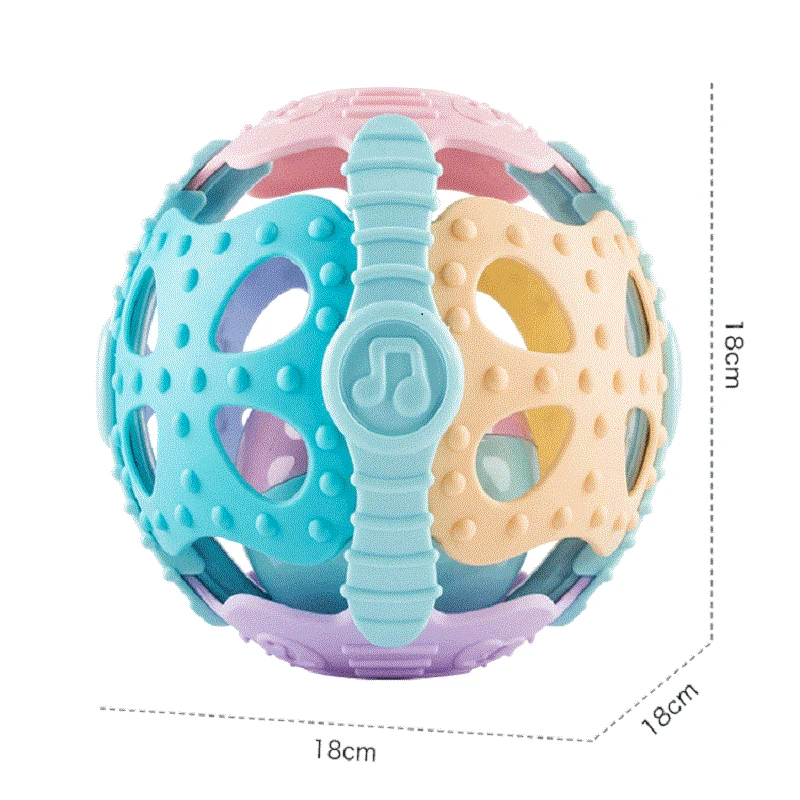 Детский ручной шар-погремушка игрушки пластиковые мягкие младенческие