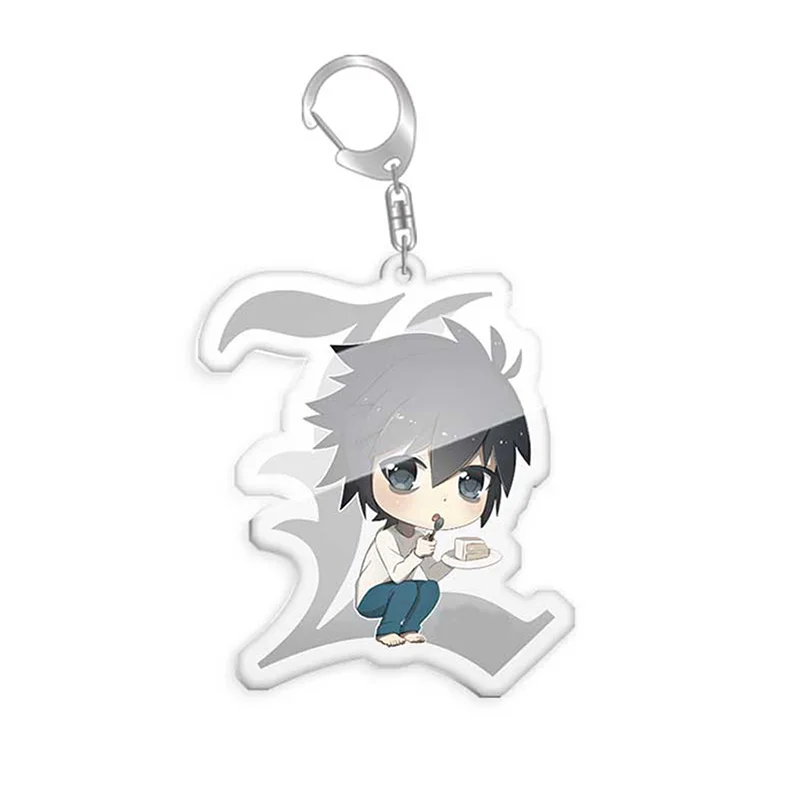 Брелок для ключей с аниме Death Note милый двухсторонний брелок кулоном в виде рюка L