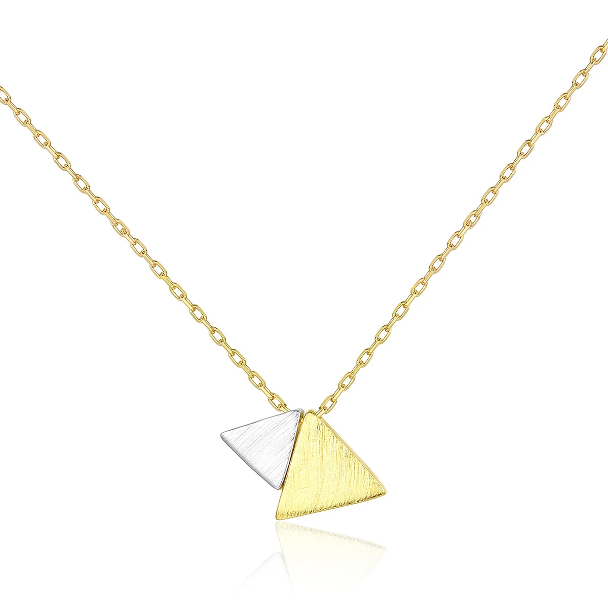 

MetJakt S925 Sterling Silver Triangle Simple Atmosphere Women's Clavicle Chain