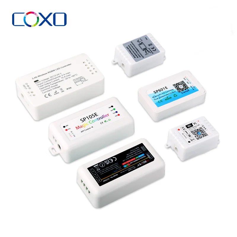 Фото Контроллер для светодиодных лент Pixel Led Strip SP105E SP601E SPI RGBIC с Bluetooth, музыкальным и радиочастотным пультом ДУ для светодиодных лент WS2811 WS2812B SK6812, DC5V-24V №5