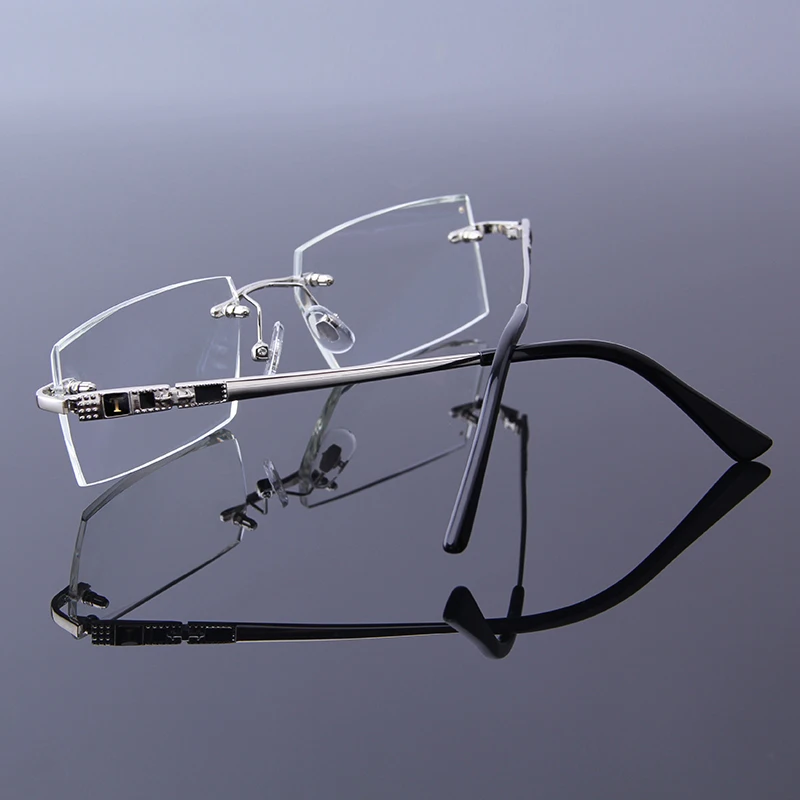 Мужская оправа для очков без оправы диоптрийных в деловом стиле |