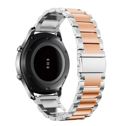 silver rose gold Huawei watch gt ремешок для samsung galaxy watch 46 мм active S3 Frontier/классический ремешок для часов металлический браслет ремень+ пленка+ инструмент - Цвет ремешка: silver rose gold