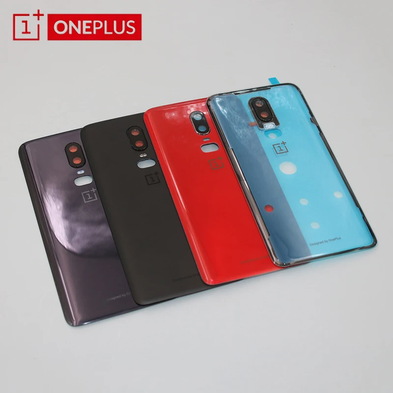 

Новый оригинальный OnePlus 6 One Plus 6 задняя крышка батарейного отсека 1 + 6 Чехол для корпуса заднее стекло черный/белый/красный/прозрачный 6,3 дюйм...