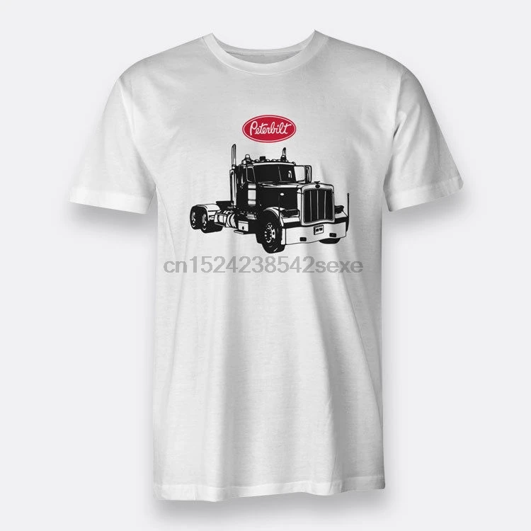 Грузовики двигатели Peterbilt мужские футболки S до 3XL белая футболка |