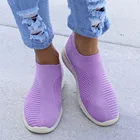 Женские спортивные туфли TELOTUNY, женские уличные эластичные тканевые носки, обувь, повседневная удобная спортивная обувь без шнуровки с подошвой для бега