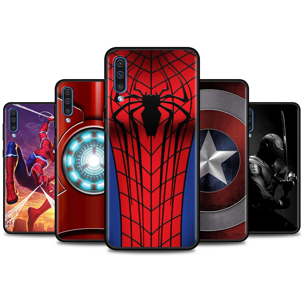 Phone Case For Samsung Galaxy M31 M51 M21 A50 A10 A70 A20E A20S A30 A40 A30S A20 Funda Cover Coque Marvel Spider Iron man