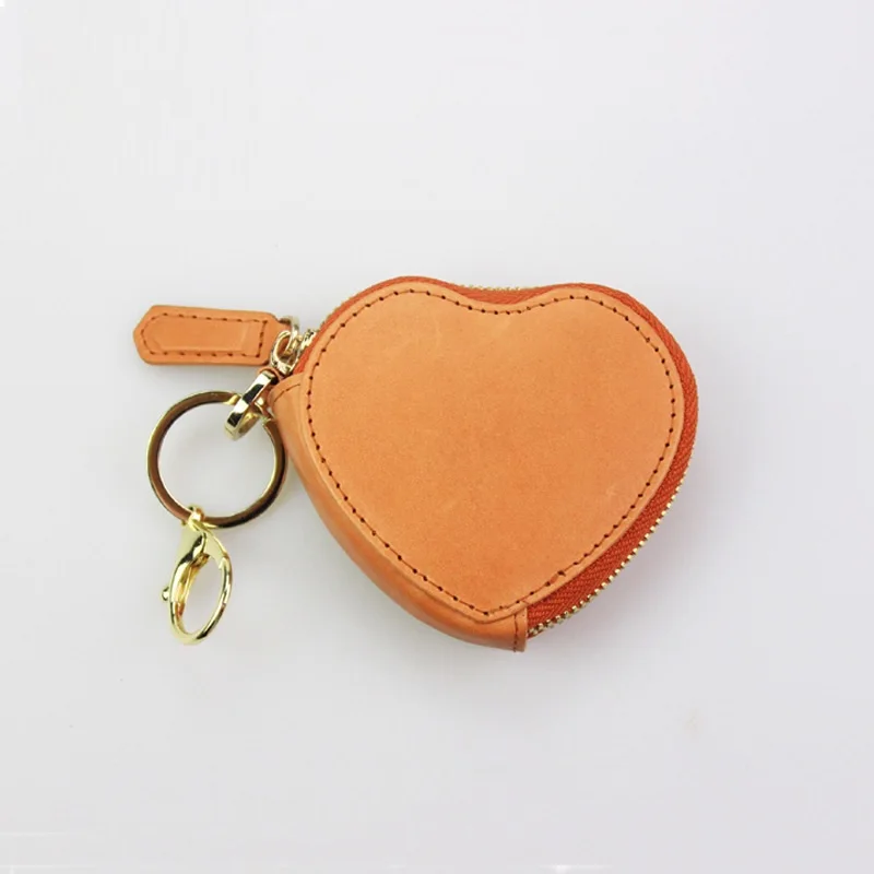 

2020 Women New Fashion Unique Heart Shape Genuine Leather Key Wallet Coin Purse Office Daily