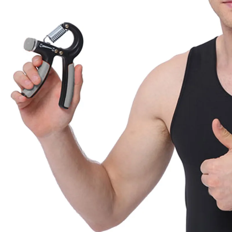 

SFIT R-Shape Adjustable Hand Grip Sports Strength Countable Exercise Strengthener Gripper Spring Finger Pinch Carpal Expander