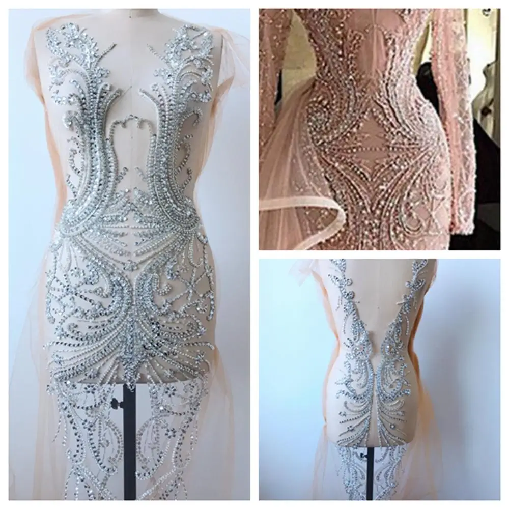 Аппликация ручной работы с блестками для свадебного платья | Дом и сад