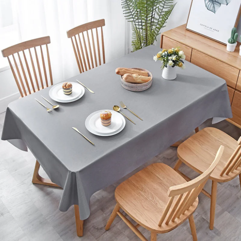 PVC Square Waterproof Heat Oil And Washing Free Small Fresh Tablecloth For Party Use | Disposable Tableware