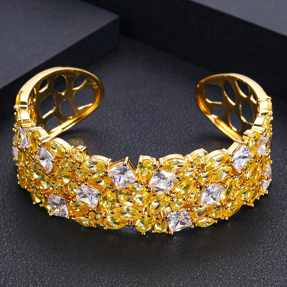 Janekelly New Arrival Round Shape Exquisite Micro Pave Setting Bracelets Bangle for Women Party Accessories Bijoux Femme | Украшения и