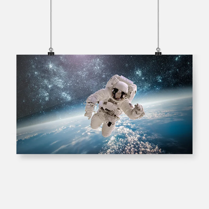 

Astronaut Space Poster Framed Wooden Frame Canvas Painting Wall Art Decor Living Room Bedroom Study Home Decoration Prints