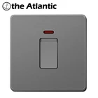 20A 45A DP переключатель с светодиодный неоновый для водонагревателя для кондиционера плита воздуходувка настенный выключатель серая пластиковая панель