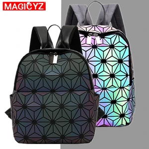 MAGICYZ geometri ctriangle сумки с голограммой светящийся женский рюкзак sac a dos 2022 женский рюкзак Mochilas голографический рюкзак