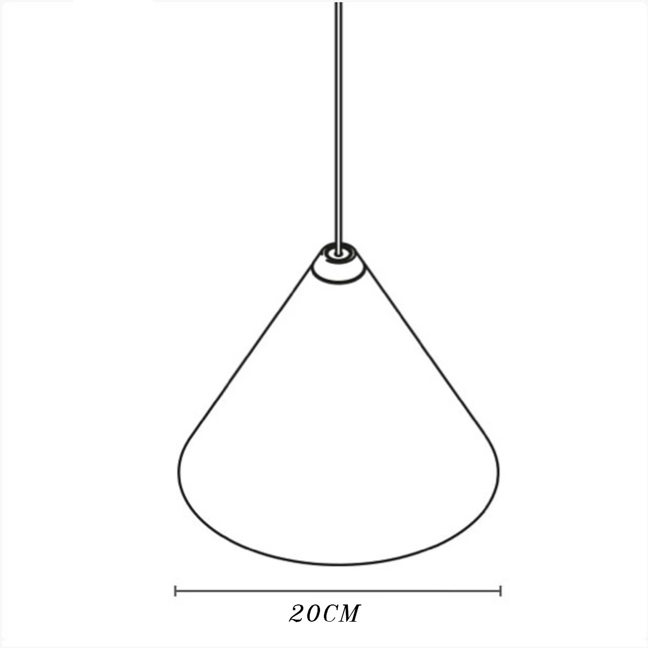 

Italian Creative String Lamp Black Cone Chandelier Modern LED DIY Chandelier Bedside Loft Kitchen Decorative Lighting