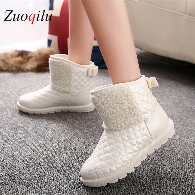 Зимние ботинки белого цвета зимняя женская обувь нескользящие