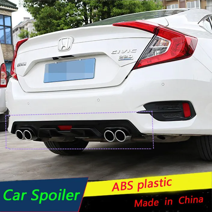 Задний спойлер для Honda Civic защитный диффузор заднего бампера подходит 2016 2017 2018