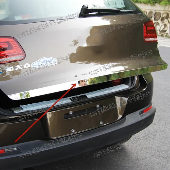 

Для VW/Volkswagen Tiguan 2010 2011 2012 2013-2016 задняя багажная дверь задняя крышка лента молдинговая крышка комплект отделки