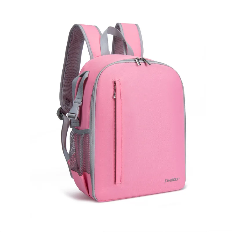pink camera backpacks fashion digital dslr cameras bags for lens laptop nikon canon sony fit girl women outdoor travel pack free global shipping