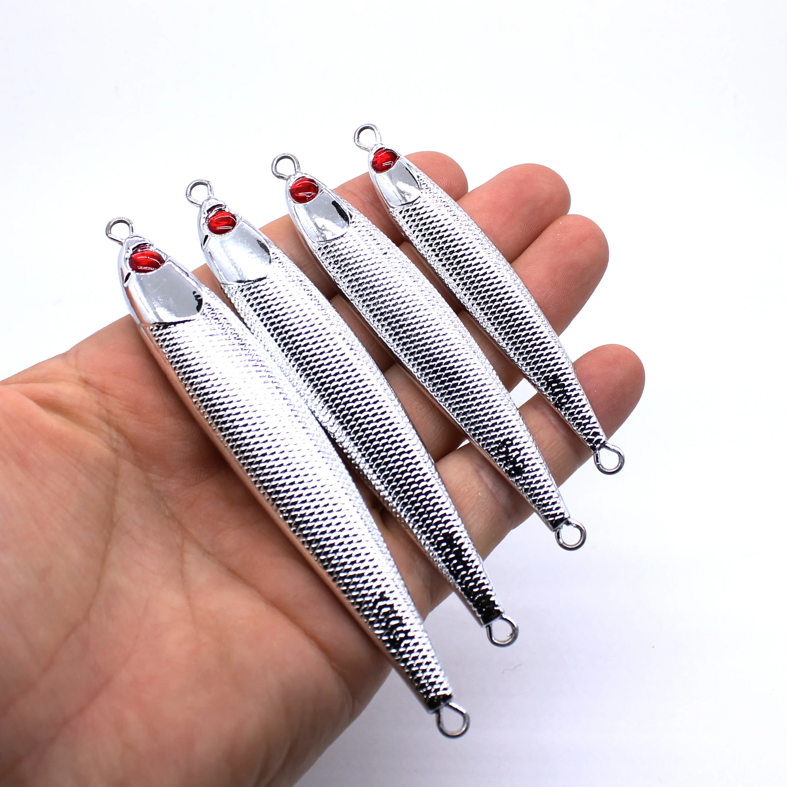 AOCLU Wobblers 40g 60g 80g 100g Silver Metal Jig Hard Bait Sinking Stick Fishing Lures Bass Fresh Salt Water Origin Jigging