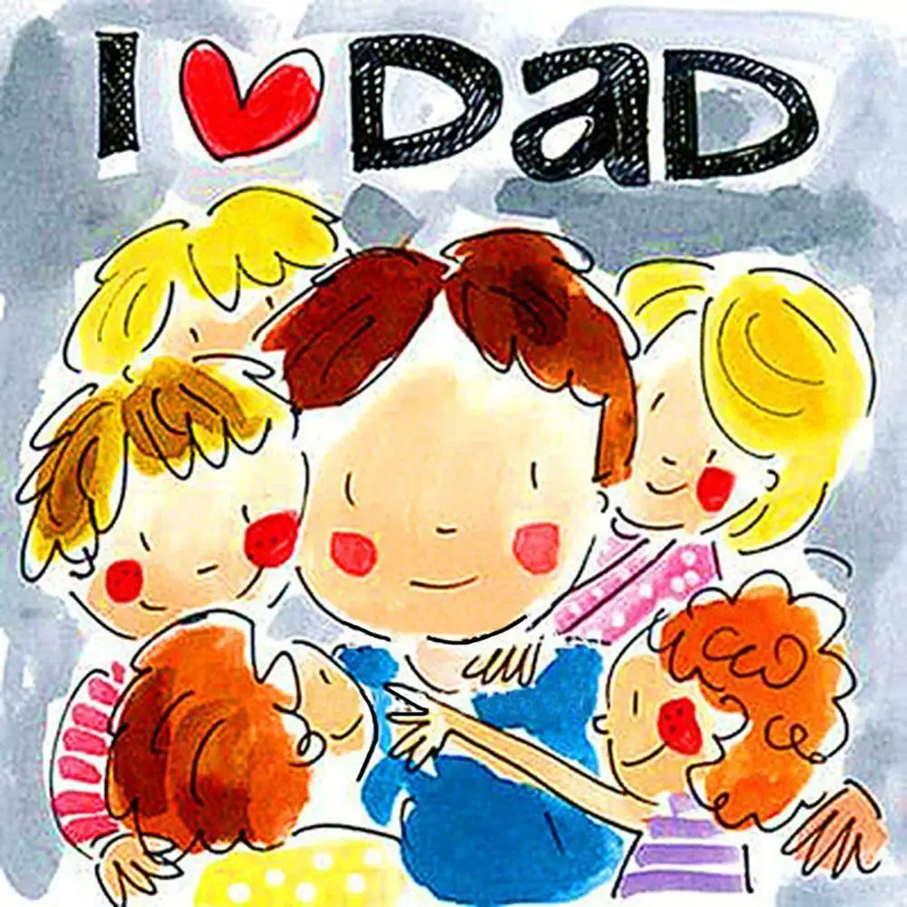 Алмазная картина круглая дрель 5D набор вышивка крестиком I Love Dad наборы для домашнего декора