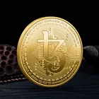 Криптовалюты Tezos позолоченные, монеты физической криптовалюты XTZ, украшения для дома, сувениры и подарки, памятные монеты