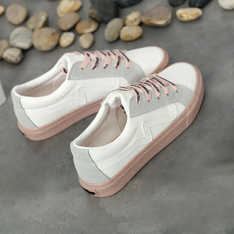 

2020 New Women Sneaker Fashion Breathble Vulcanized Shoes Platform Lace Up Casual White Shoes Tenis Feminino Zapatillas Mujer