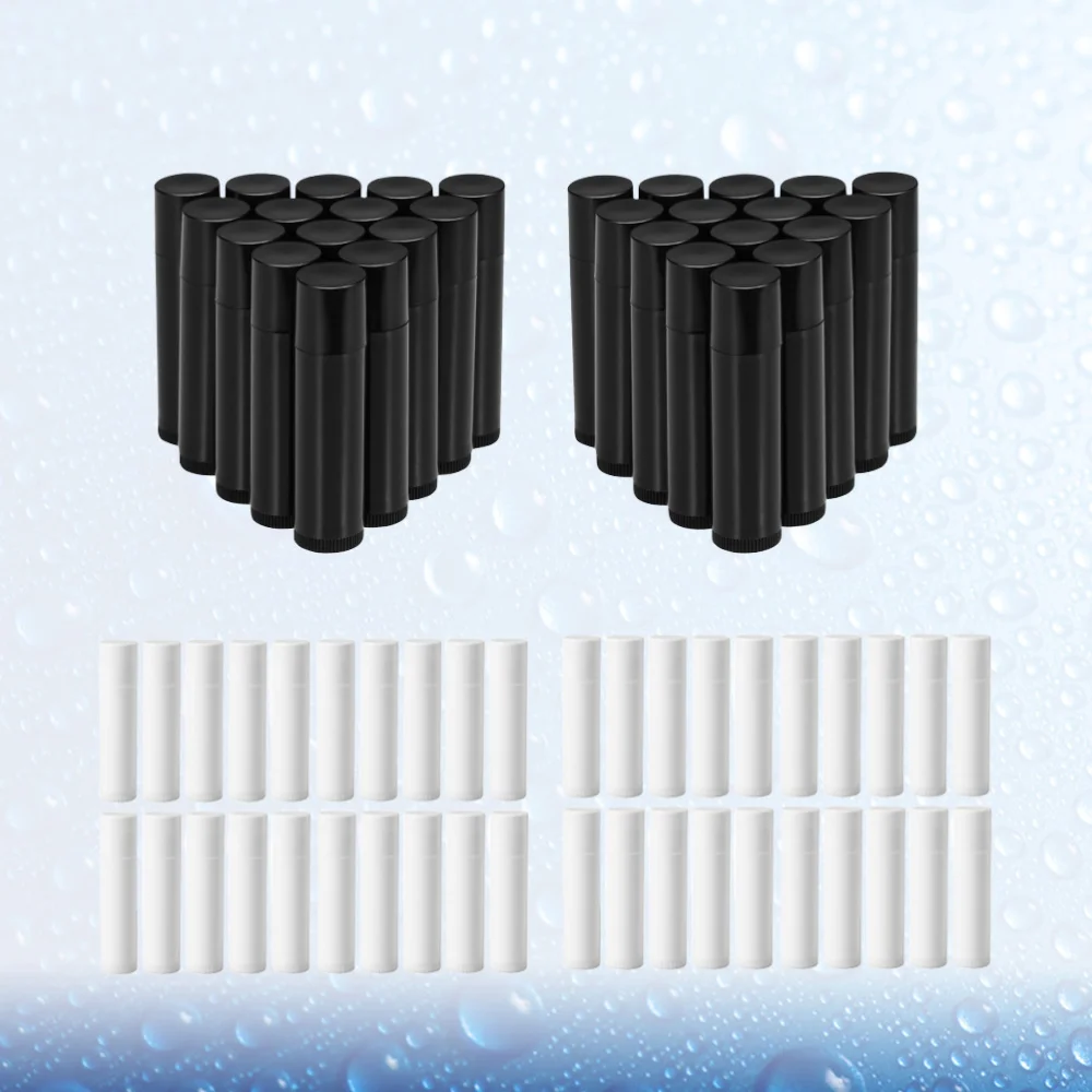 

50Pcs 5g DIY Empty Lip Balm Tubes Lip Pomade Storage Container Storage Tubes (White)