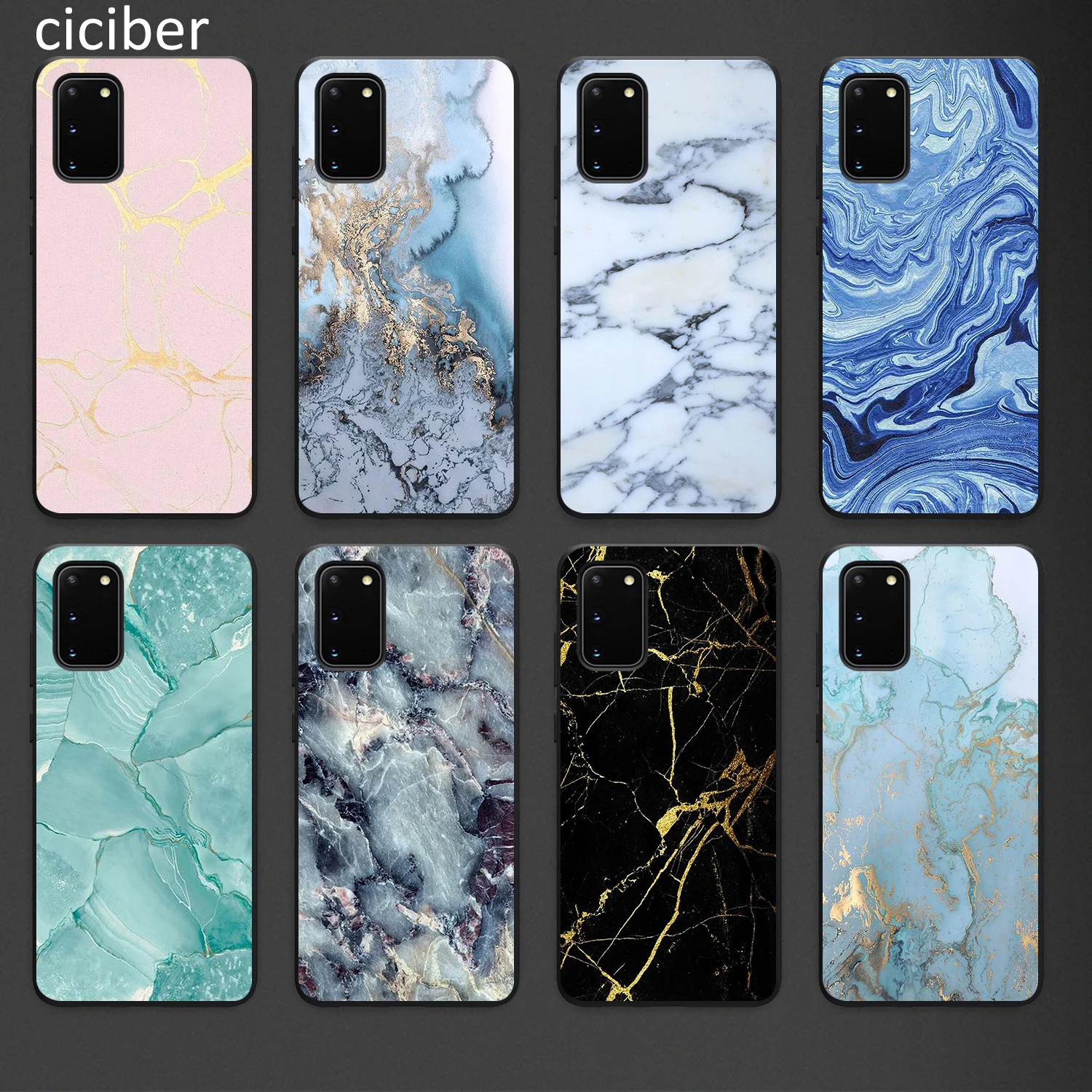 

Marble Phone Case for Samsung A51 S21 S20 A70 A50 A71 A72 A20 A20E S10 S9 S8 Ultra Puls Note 20 10 9 Plus Ultra Cover Matte Soft